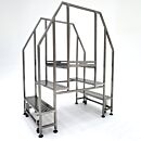 Mobile Crossover Stairs; 3 Steps, 304 or 316 Stainless Steel, 32