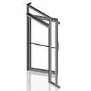 Door Assembly, ValuLine Cleanroom; Manual Single Inward Left Swing, Static-Dissipative PVC, 36