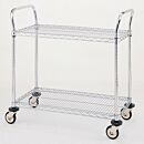 Cart; Cleanroom, Utility, Chrome-Plated Steel, 36