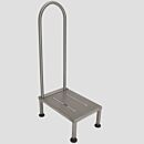 Support Step Stool with Handle, Diamond Plated, 304 Stainless Steel, 12
