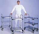 Cart; Cleanroom, Utility, Stainless Steel, 36