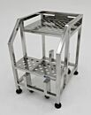 Mobile Step Ladder; Non-Continuous Welded, 2 Steps, 304 or 316 Stainless Steel, 20