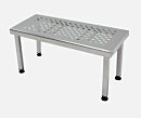 Gowning Bench; 304 Stainless Steel, Perforated Top, 48