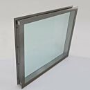 Window, Double-Pane, Flush-Mount 304 SS Frame, Tempered Glass; 47''W x 36''H, for BioSafe® FRP/CPVC Cleanroom