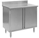 Stainless Steel Table with Backsplash; 48