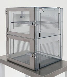 Terra’s two chamber SDPVC IsoDry Desiccator cabinet provides key performance improvements for your most critical humidity requirements | 3950-10D displayed