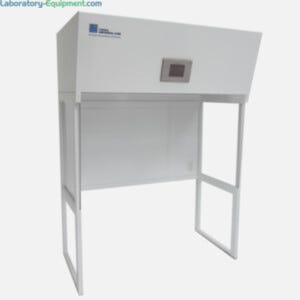 Vertical laminar flow hood provides unidirectional flow of HEPA-filtered air, includes PLC touchscreen control (5-foot model shown)  |  2001-81C displayed