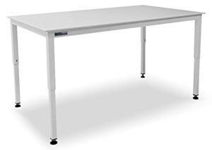 Polypropylene top resists a broad range of chemicals, including most acids. Powder-coated steel base includes telescoping legs | 1522-00 displayed