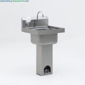 Stainless Steel Pedestal Foot Valve Sink | 1372-90A displayed
