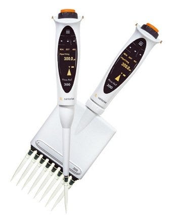 Electronic pipettes by Sartorius.