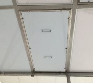 Ceiling module cover protect electrical components and delicate filters